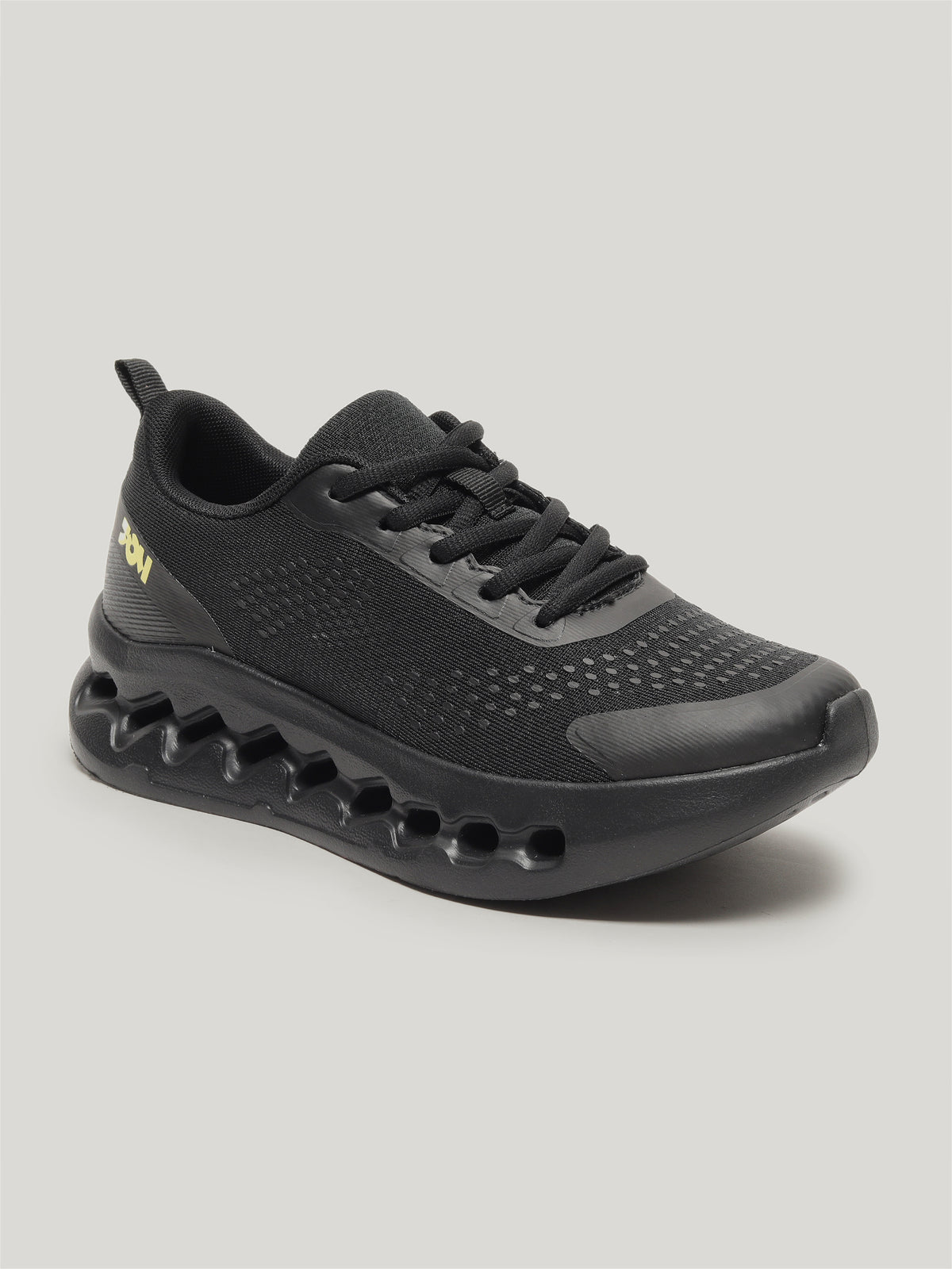 JW092 - Women's Lace Up Shoes Full Black