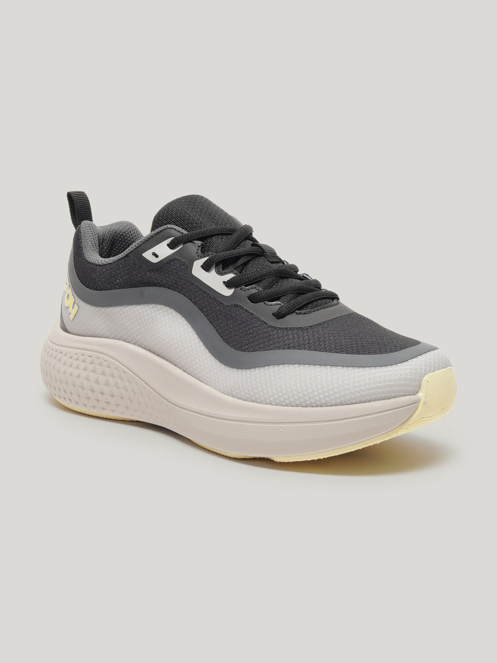 JM097 - Men's Lace Up Shoes Black / Beige