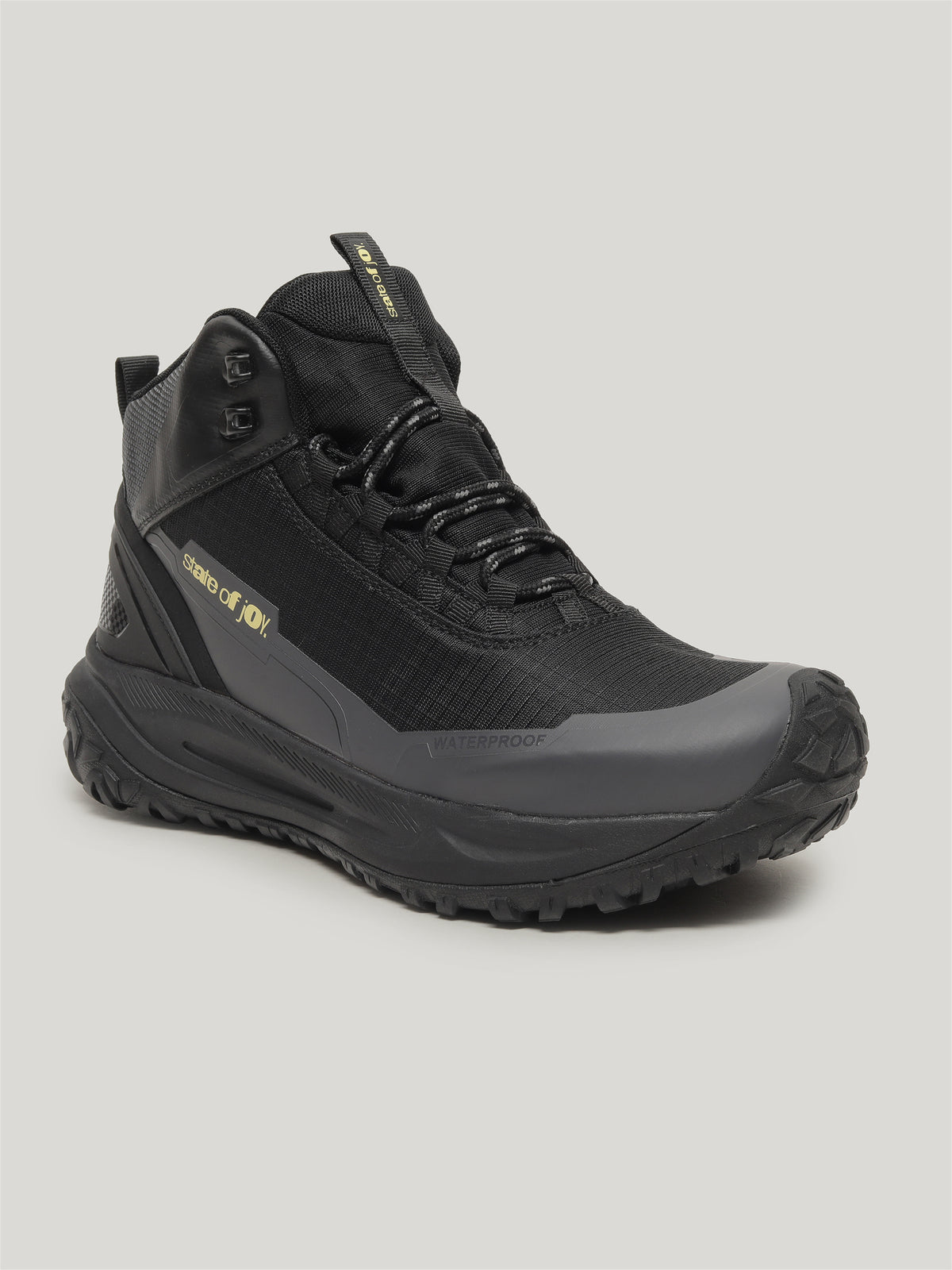 JMM004 - Men's Lace Up High Cut Boots Black