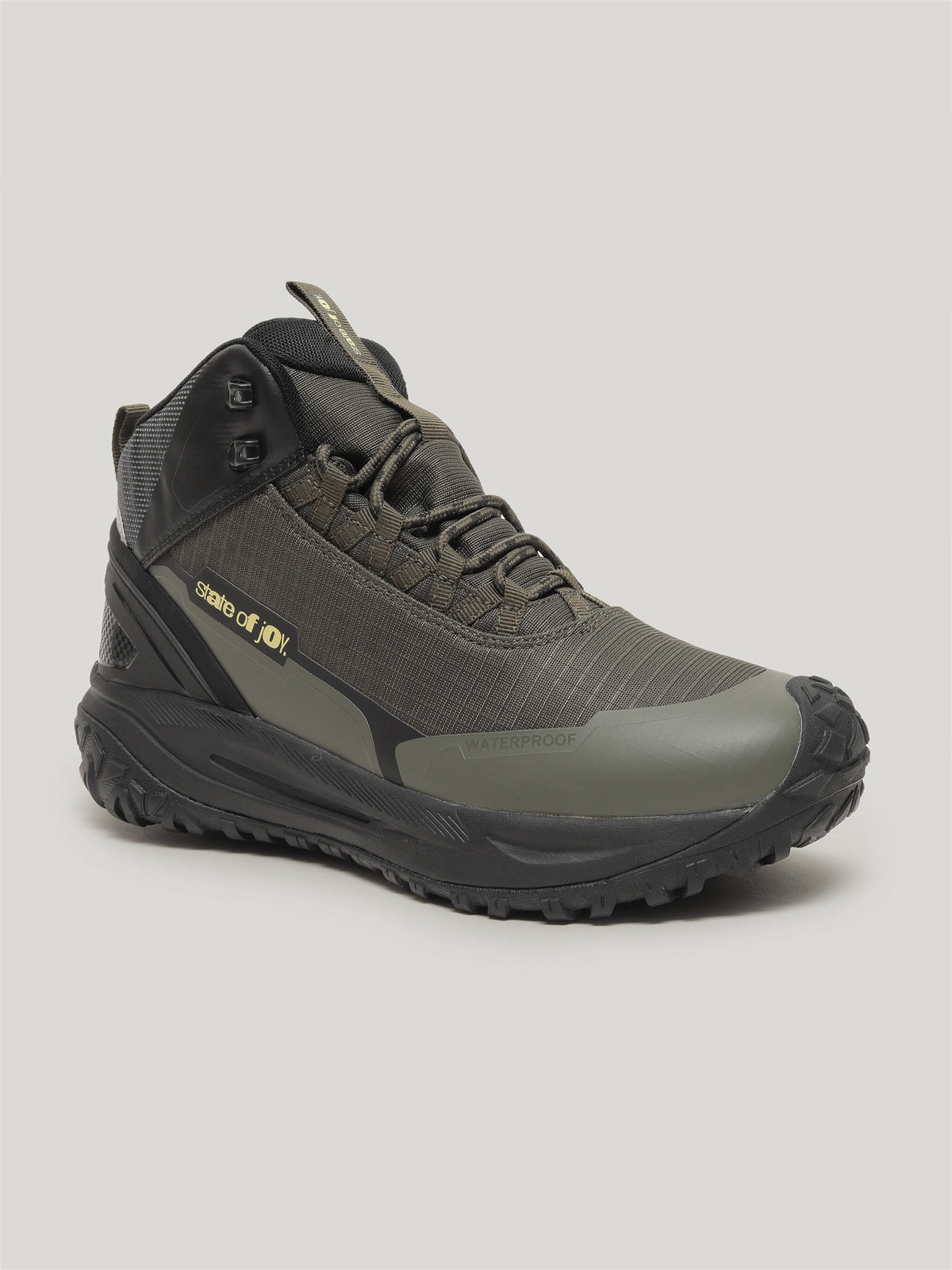JMM004 - Men's Lace Up High Cut Boots Olive