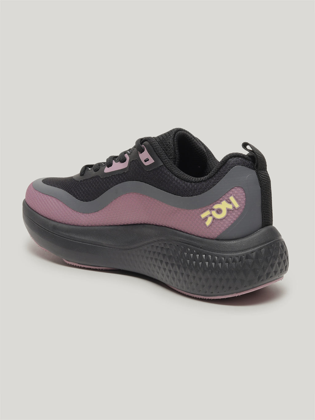 JW097 - Women's Lace Up Shoes Black / Mauve