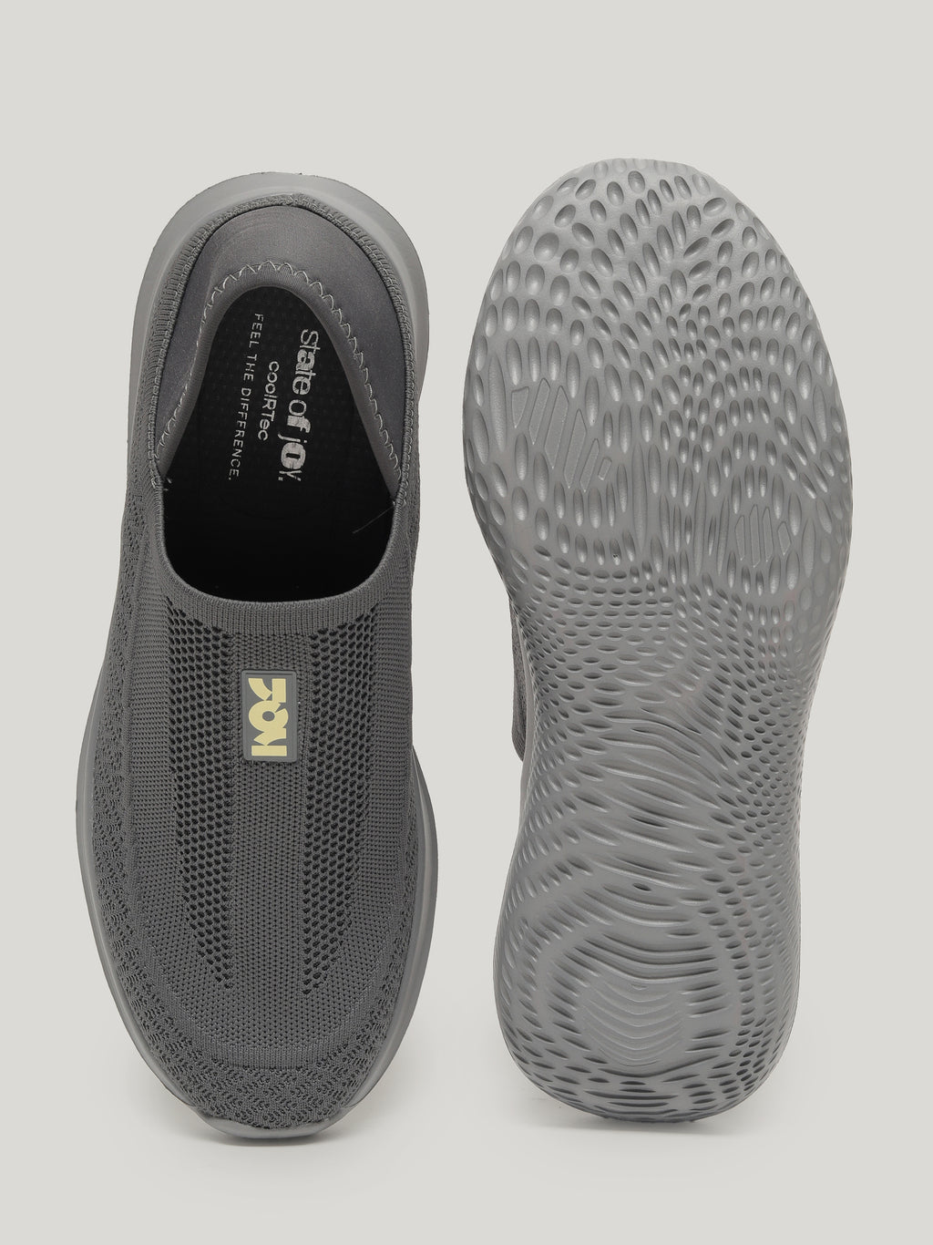 JM105 - Men's Slip On Shoes Dark Grey