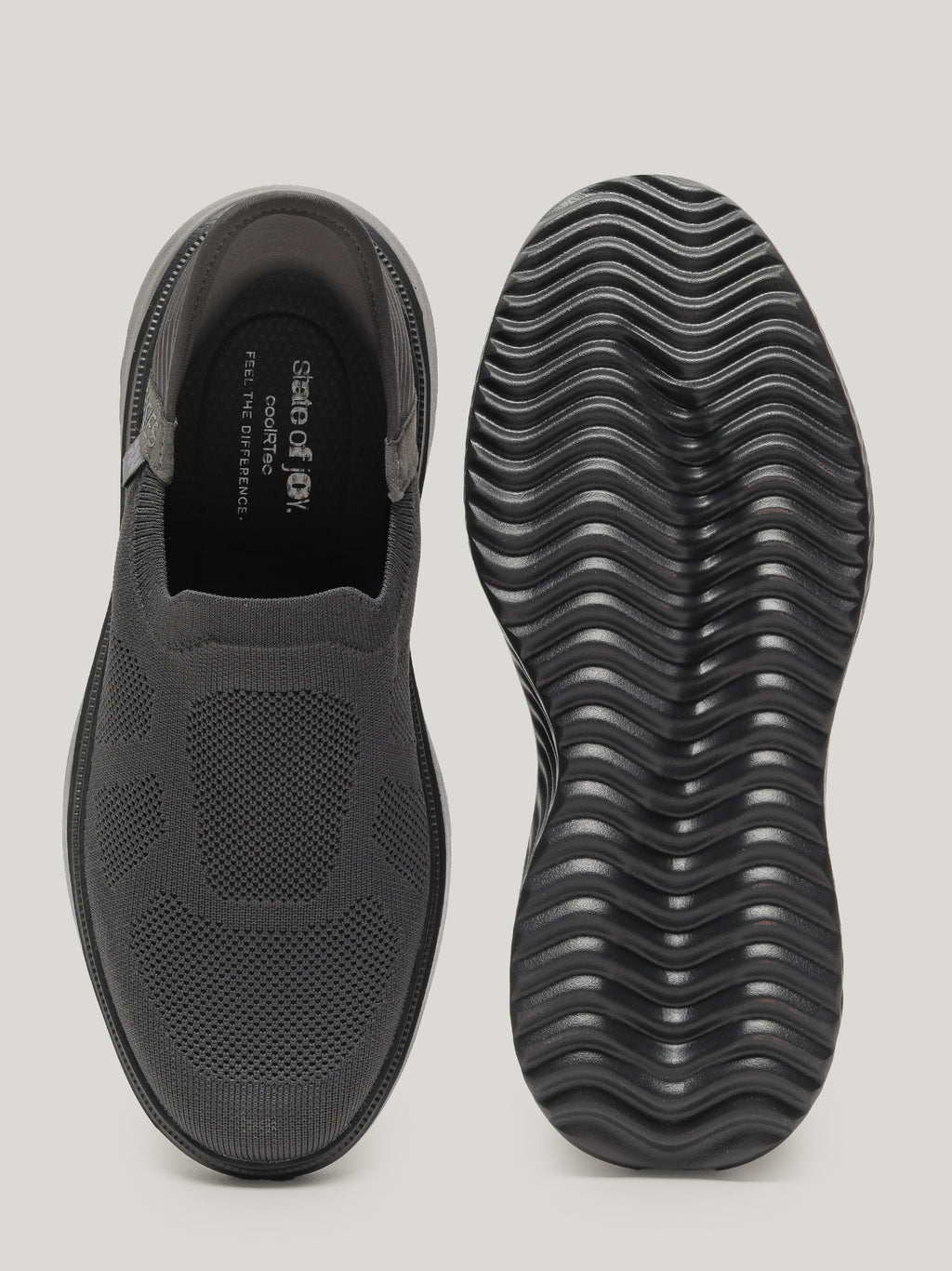 JM112 - Men's Slip-In Shoes Charcoal