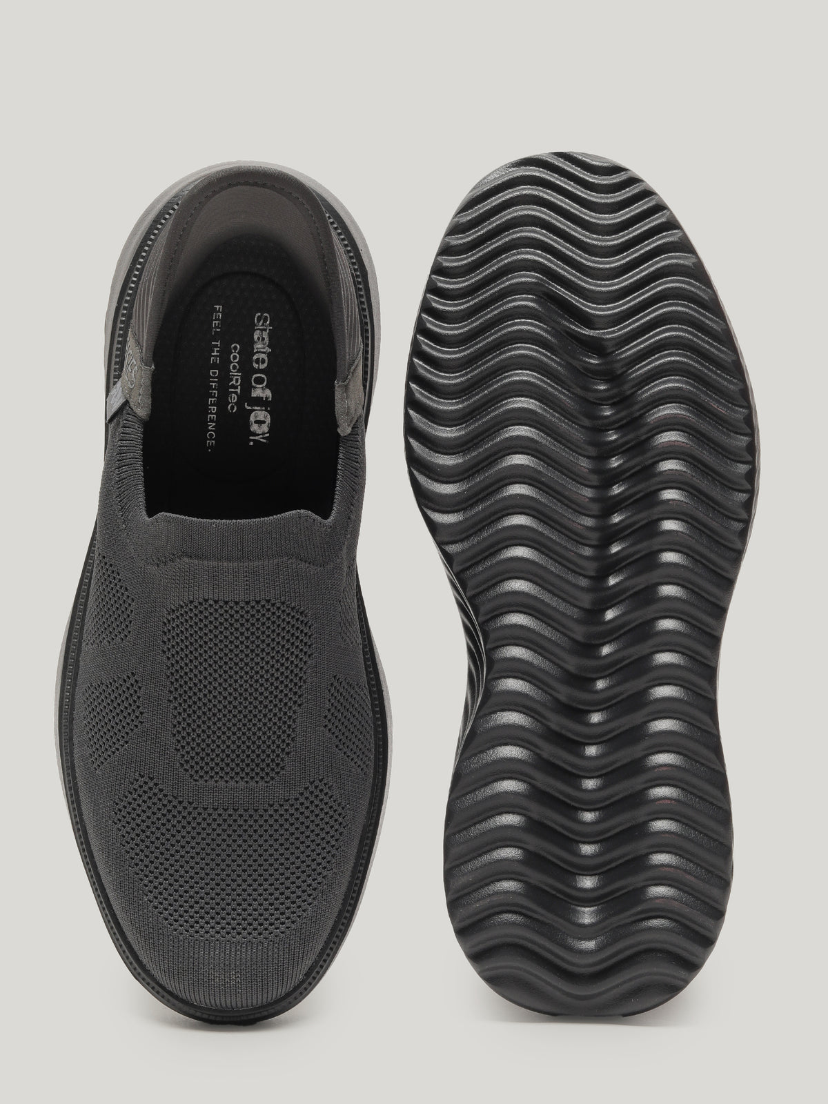 JM112 - Men's Slip-In Shoes Charcoal