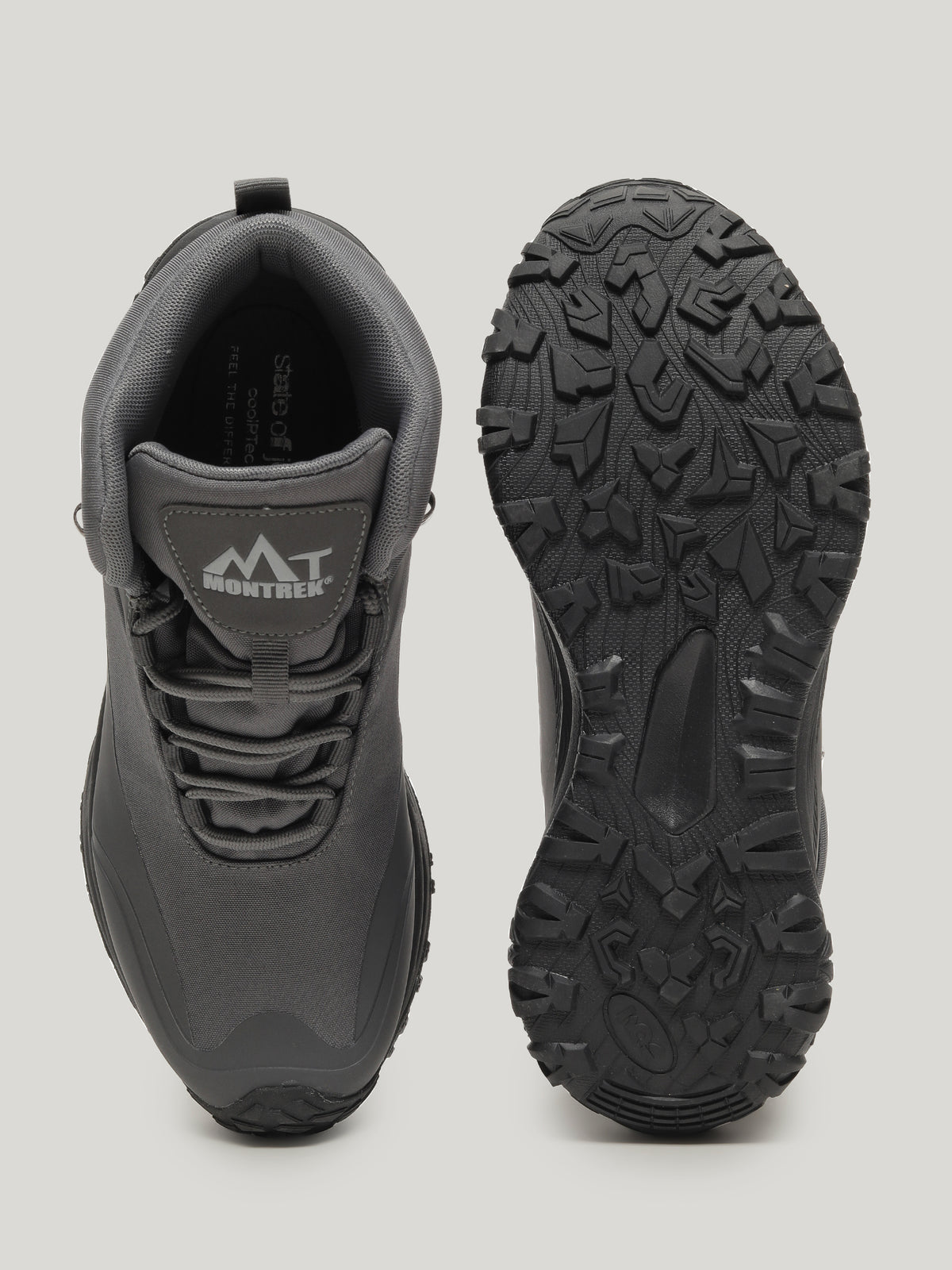 JMM003 - Men's Lace Up High Cut Boots Dark Grey