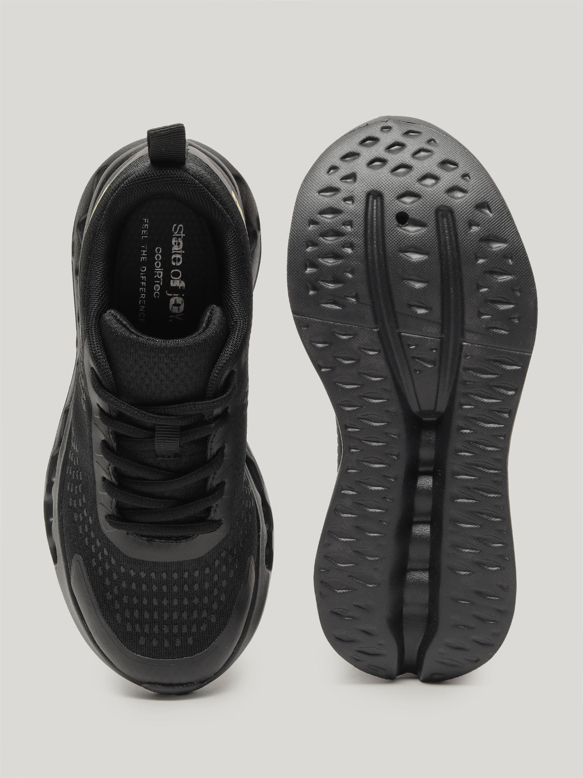 JW092 - Women's Lace Up Shoes Full Black