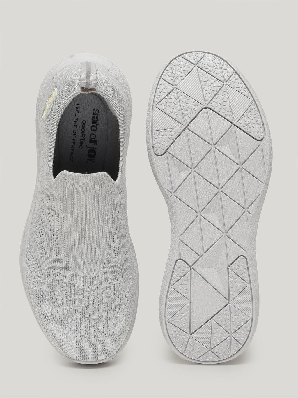 JW104 - Women's Slip On Shoes Light Grey