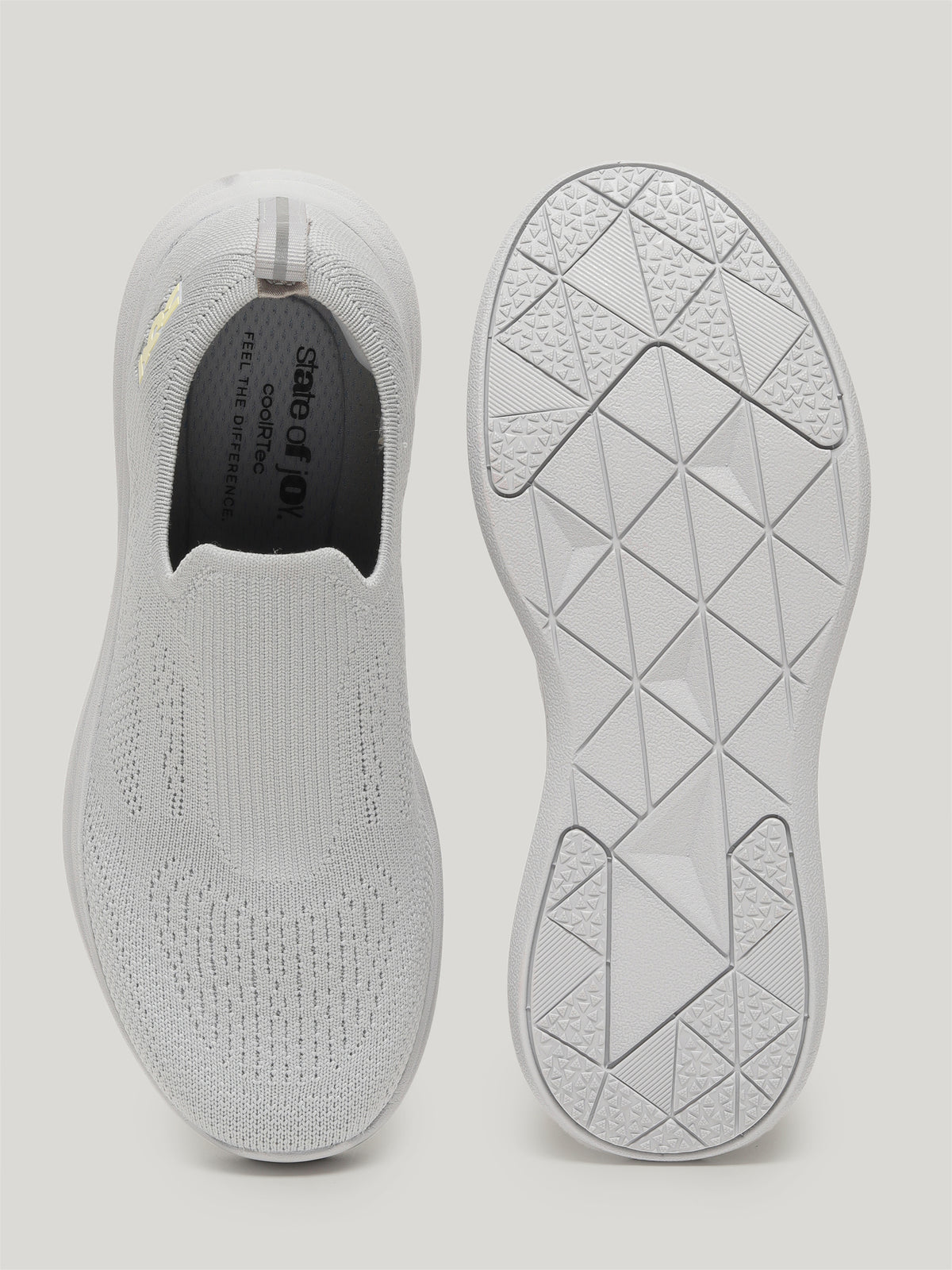 JW104 - Women's Slip On Shoes Light Grey