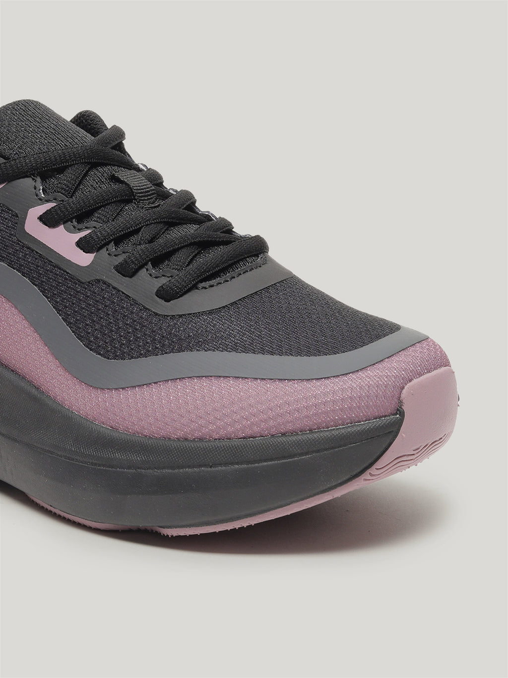 JW097 - Women's Lace Up Shoes Black / Mauve