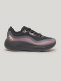 JW097 - Women's Lace Up Shoes Black / Mauve