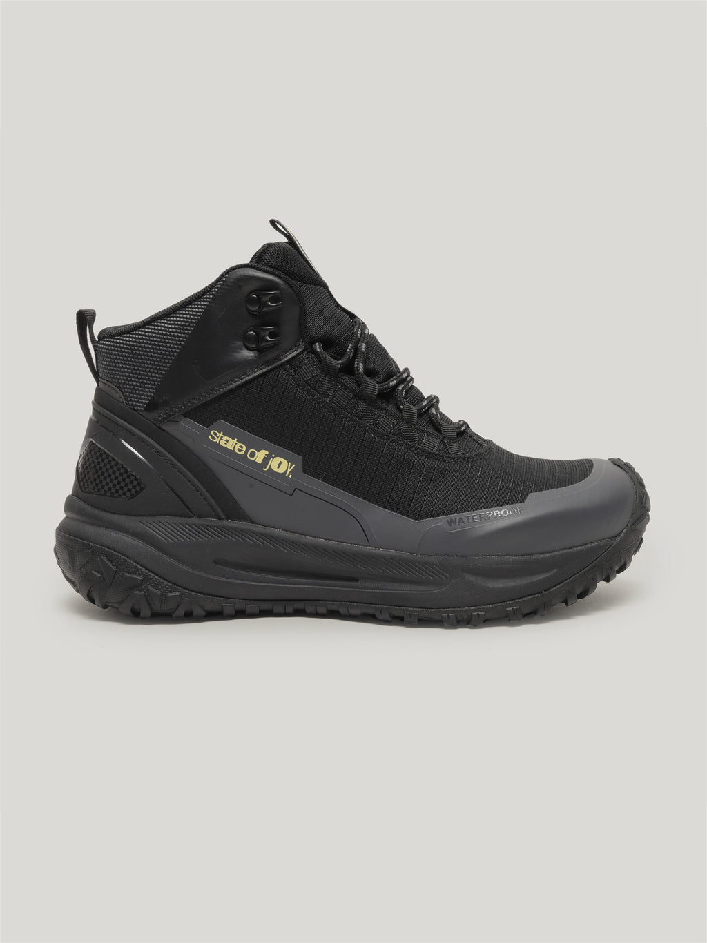 JMM004 - Men's Lace Up High Cut Boots Black