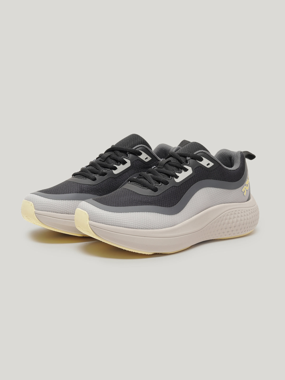 JM097 - Men's Lace Up Shoes Black / Beige