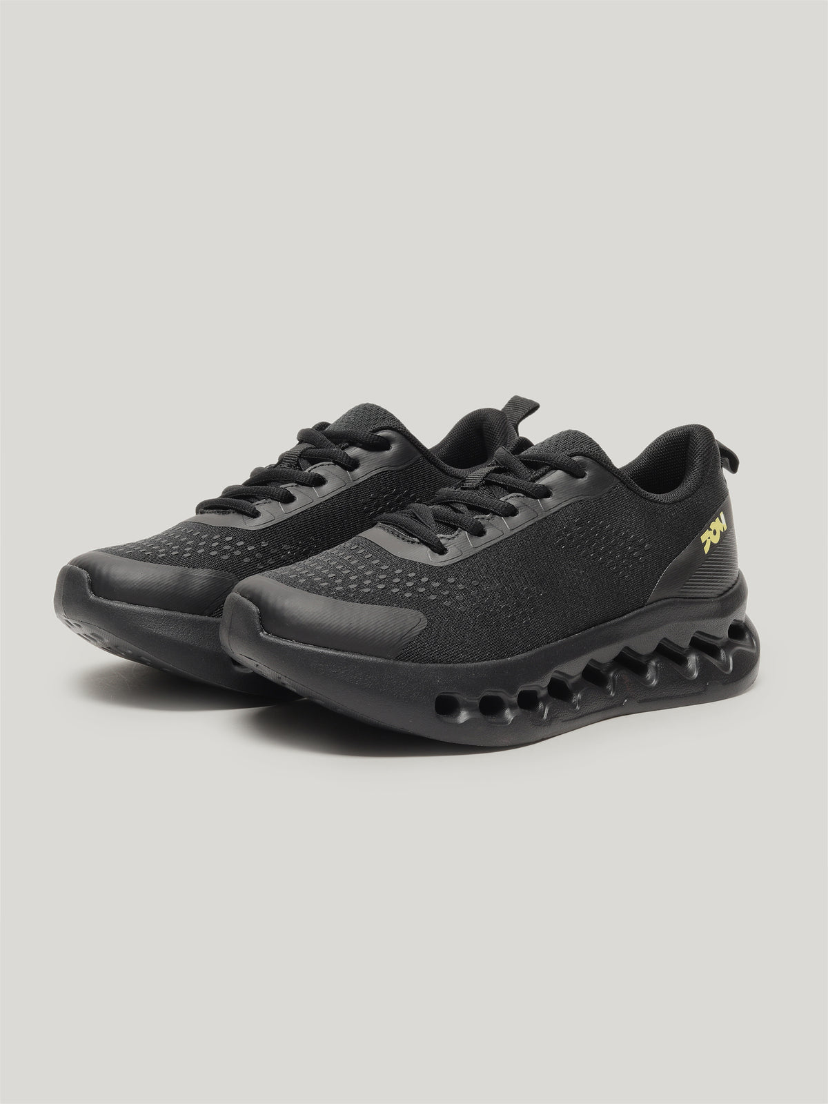 JW092 - Women's Lace Up Shoes Full Black