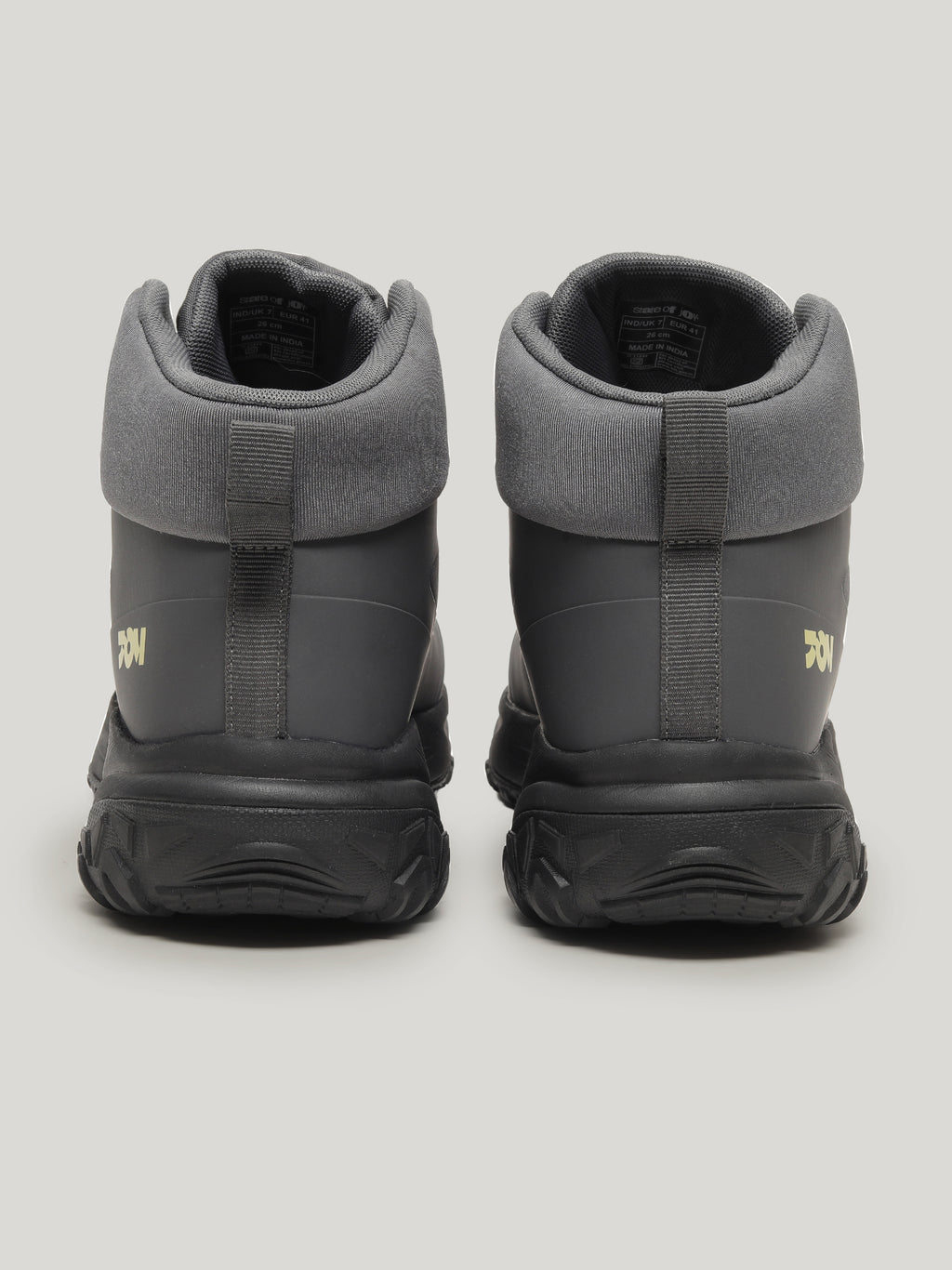 JMM003 - Men's Lace Up High Cut Boots Dark Grey