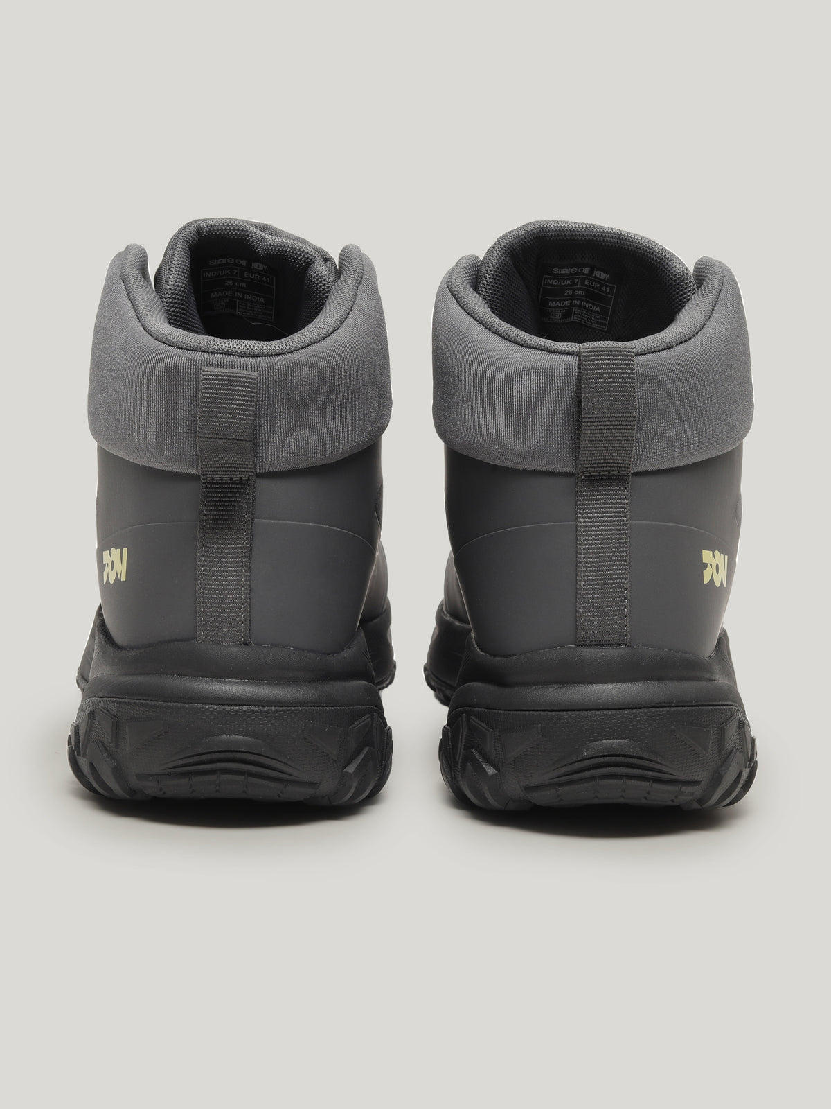 JMM003 - Men's Lace Up High Cut Boots Dark Grey
