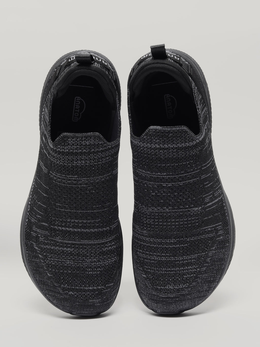 Anatom Ease Series AM001 - Mens Slip On Shoes Black Melan