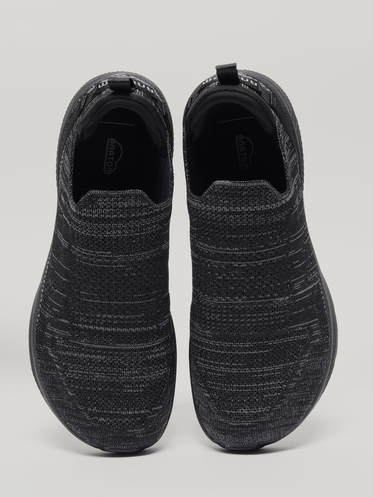 Anatom Ease Series AM001 - Mens Slip On Shoes Black Melan
