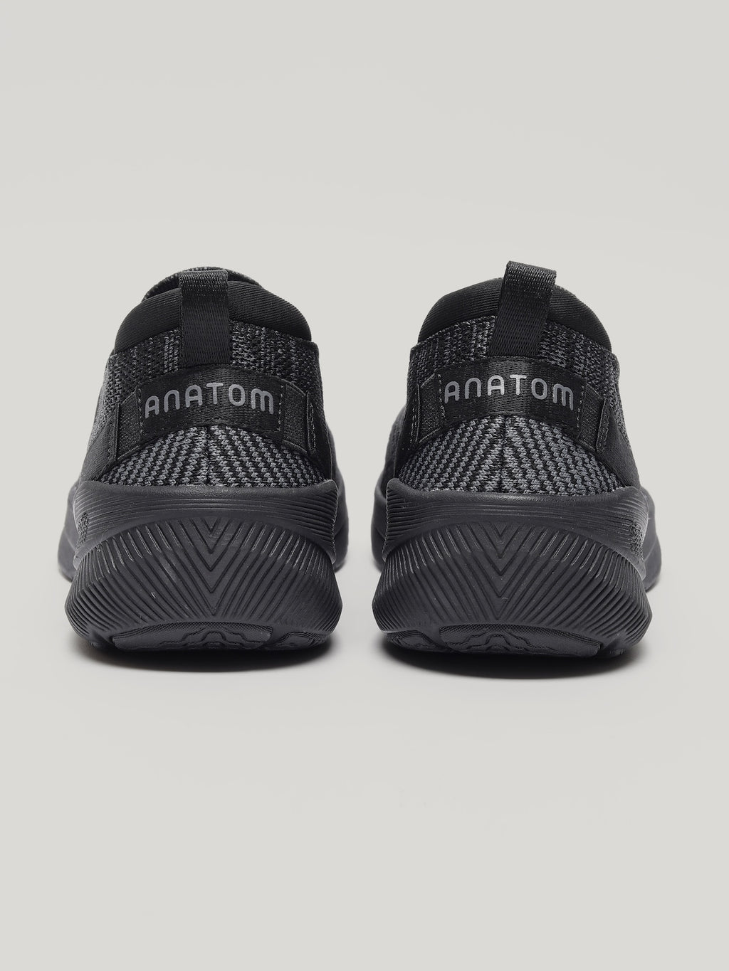 Anatom Ease Series AM001 - Mens Slip On Shoes Black Melan