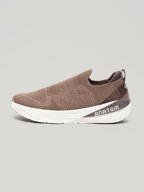 Anatom Ease Series AM001 - Mens Slip On Shoes Mocha Melan