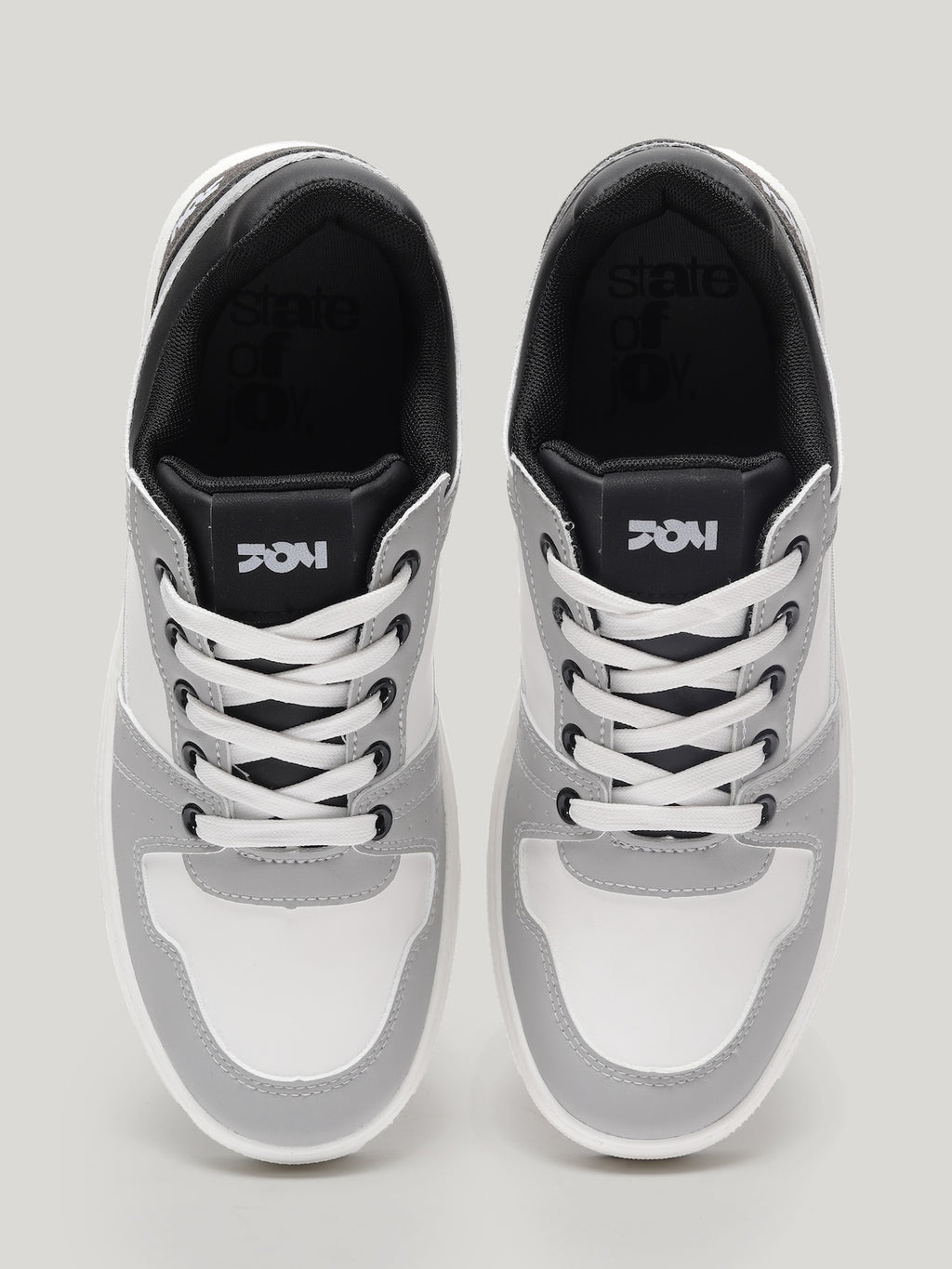 JM070 - Men's Lace up Shoes Light Grey