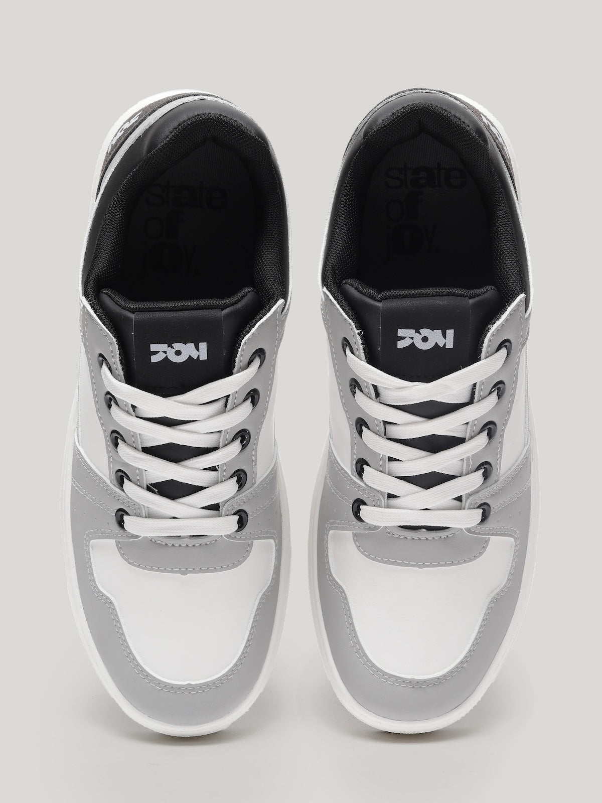 JM070 - Men's Lace up Shoes Light Grey