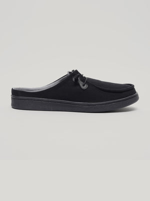JM077 - Men's Canvas Mules Black