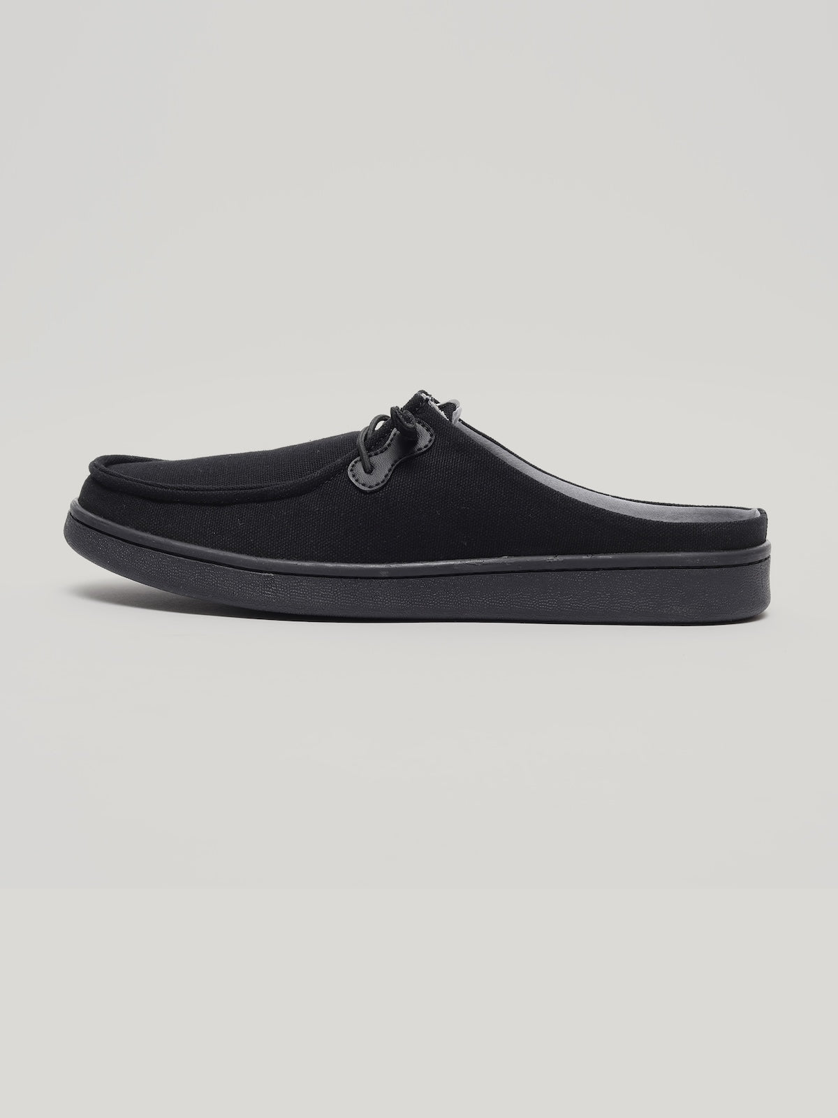 JM077 - Men's Canvas Mules Black