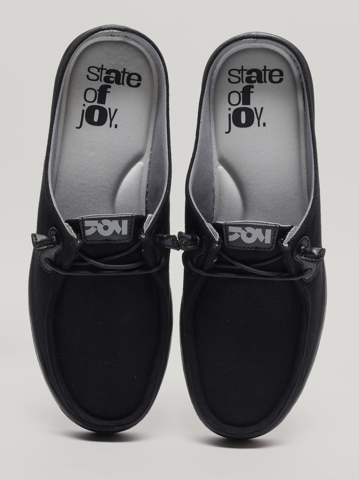 JM077 - Men's Canvas Mules Black