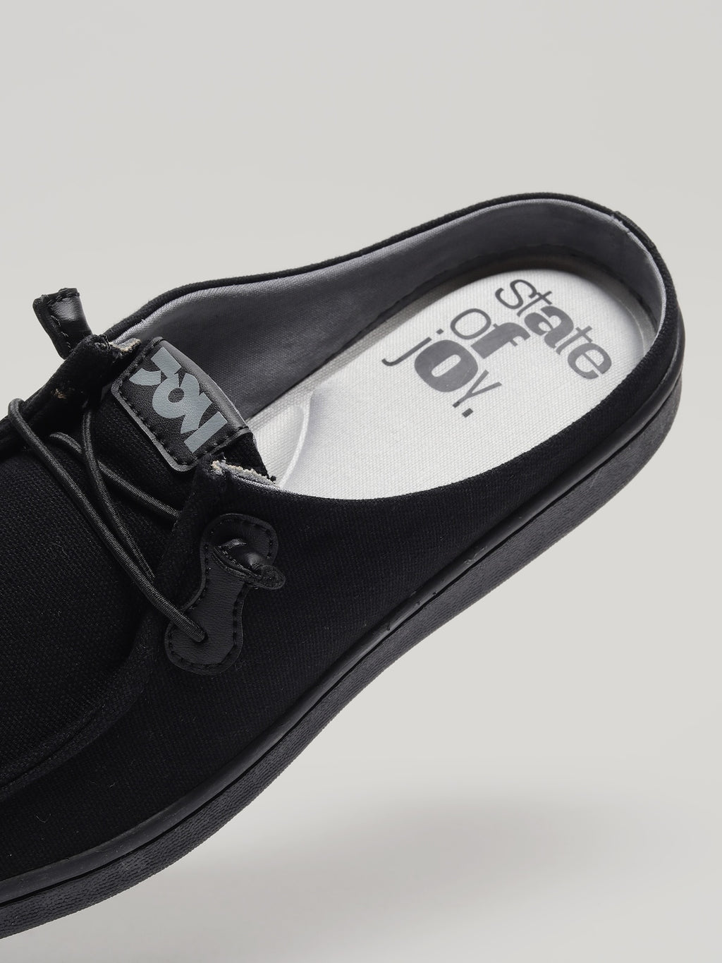 JM077 - Men's Canvas Mules Black