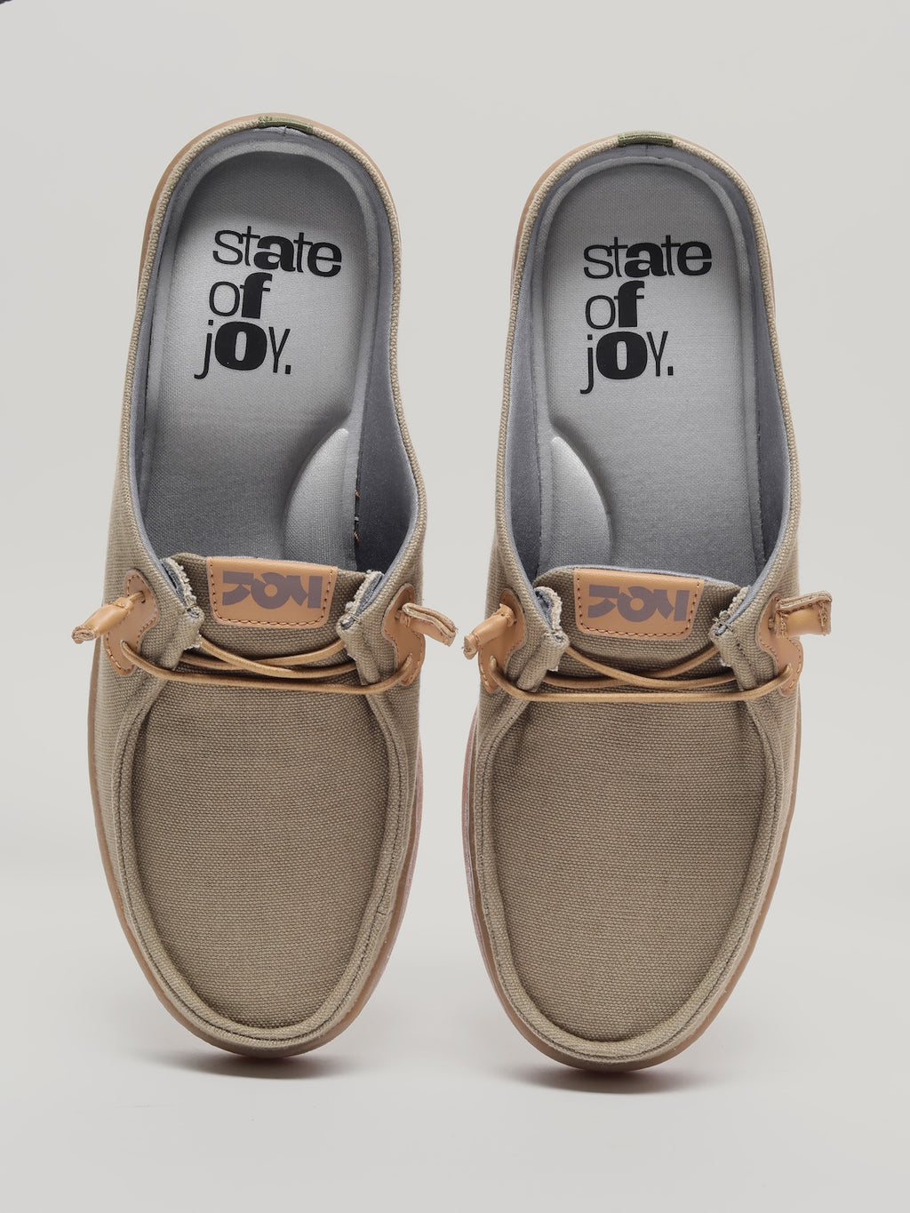 JM077 - Men's Canvas Mules Khaki