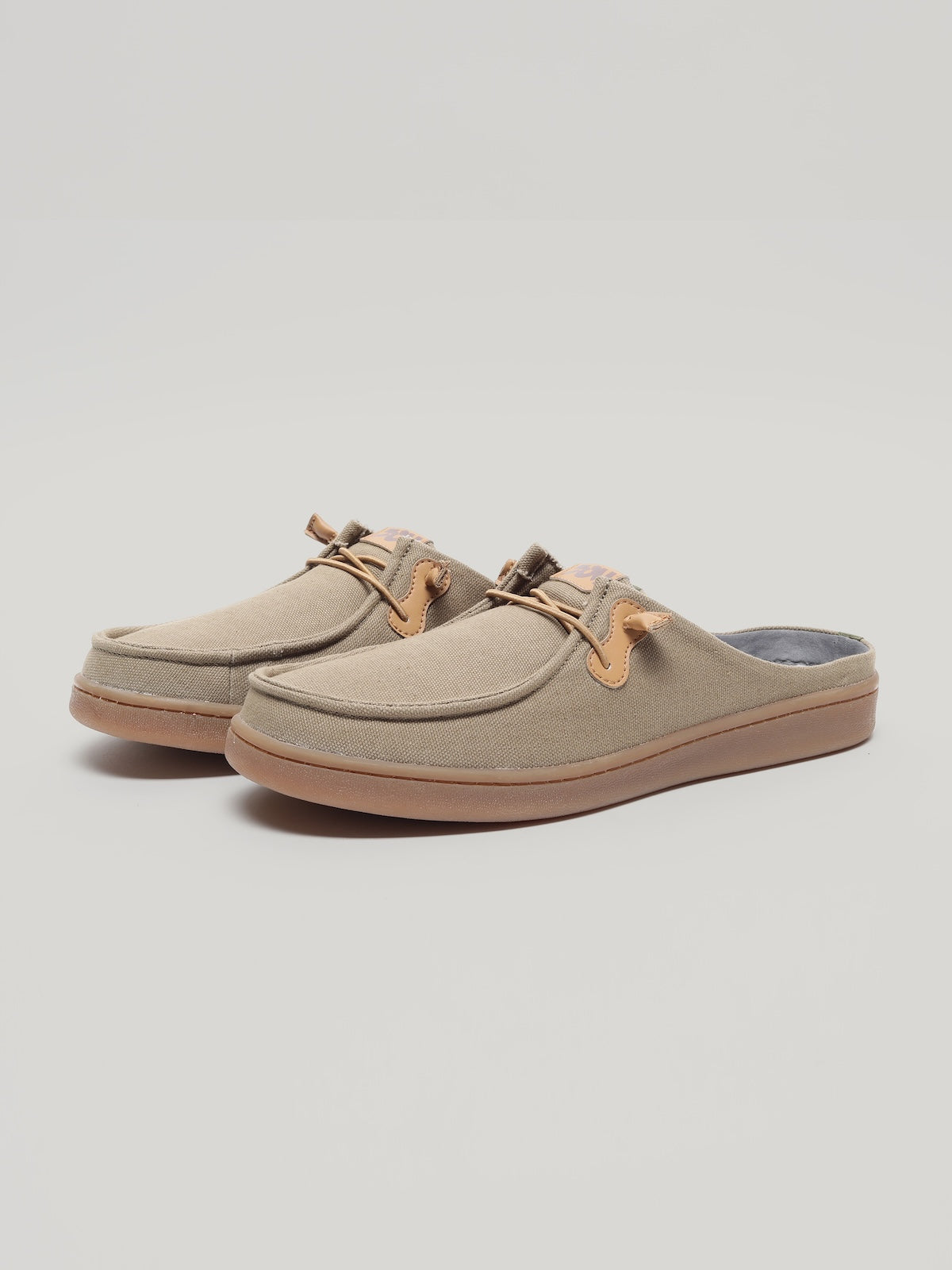 JM077 - Men's Canvas Mules Khaki