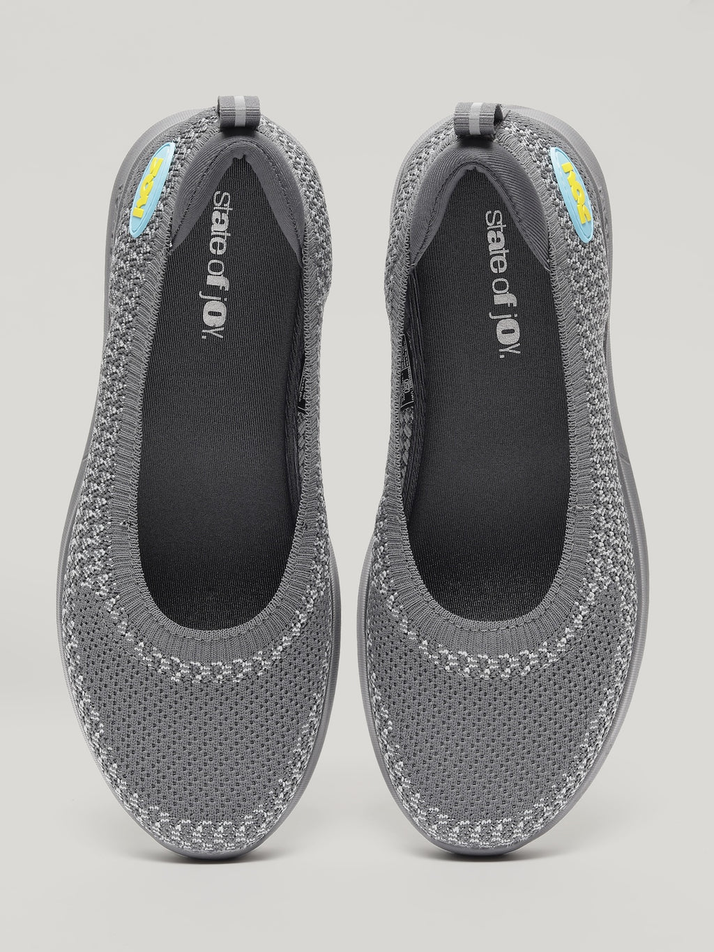 JW040 - Women's Slip On Shoes Grey