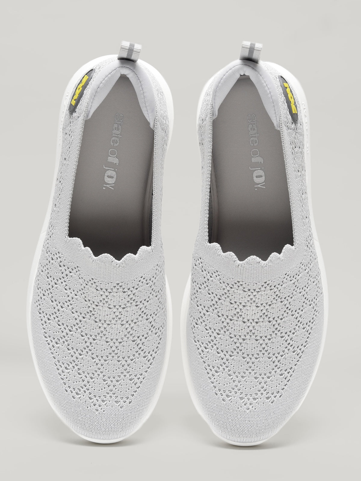JW044 - Women's Slip On Shoes Light Grey