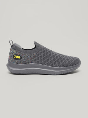 JW046 - Women's Slip On Shoes Dark Grey