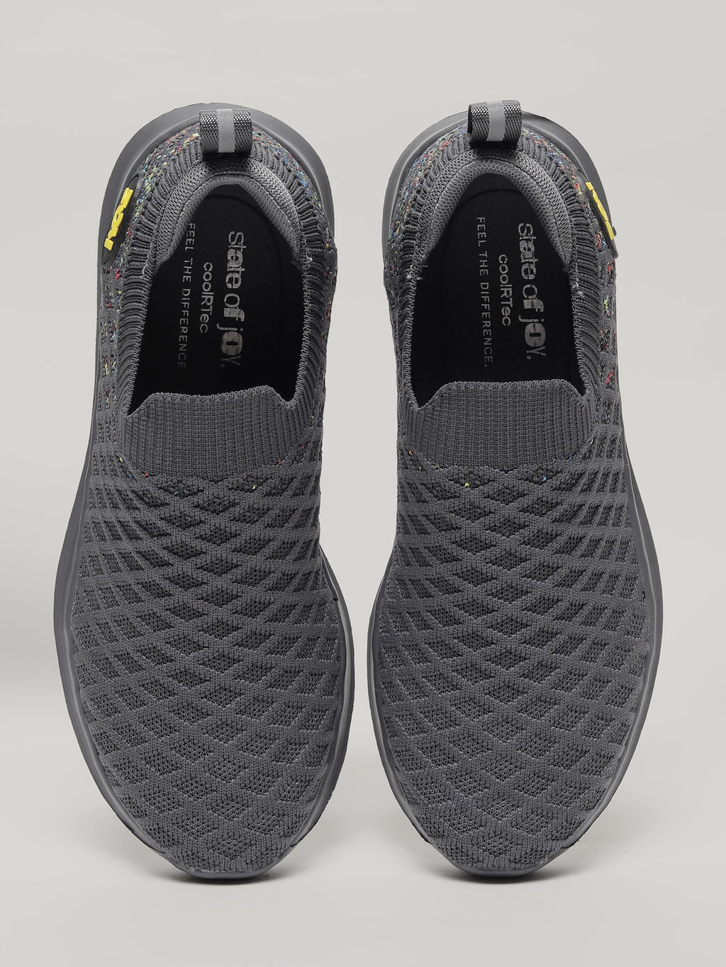 JW046 - Women's Slip On Shoes Dark Grey