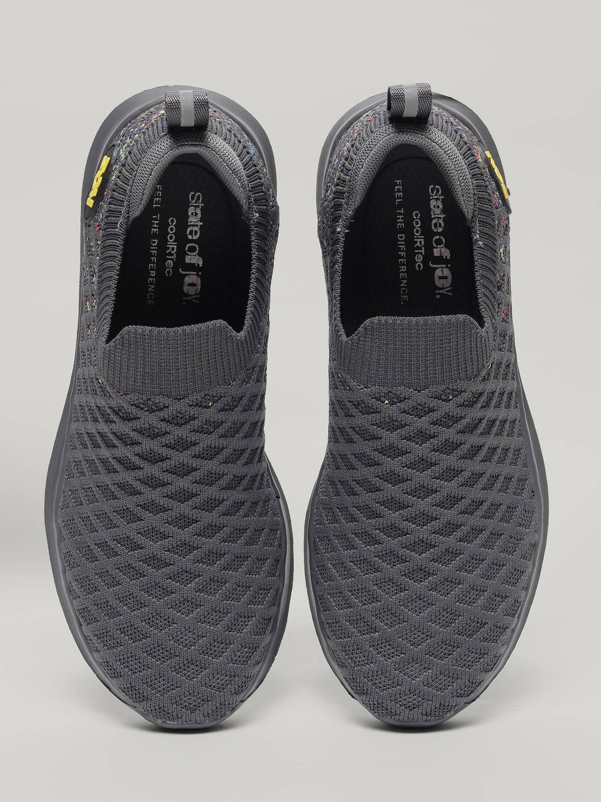 JW046 - Women's Slip On Shoes Dark Grey