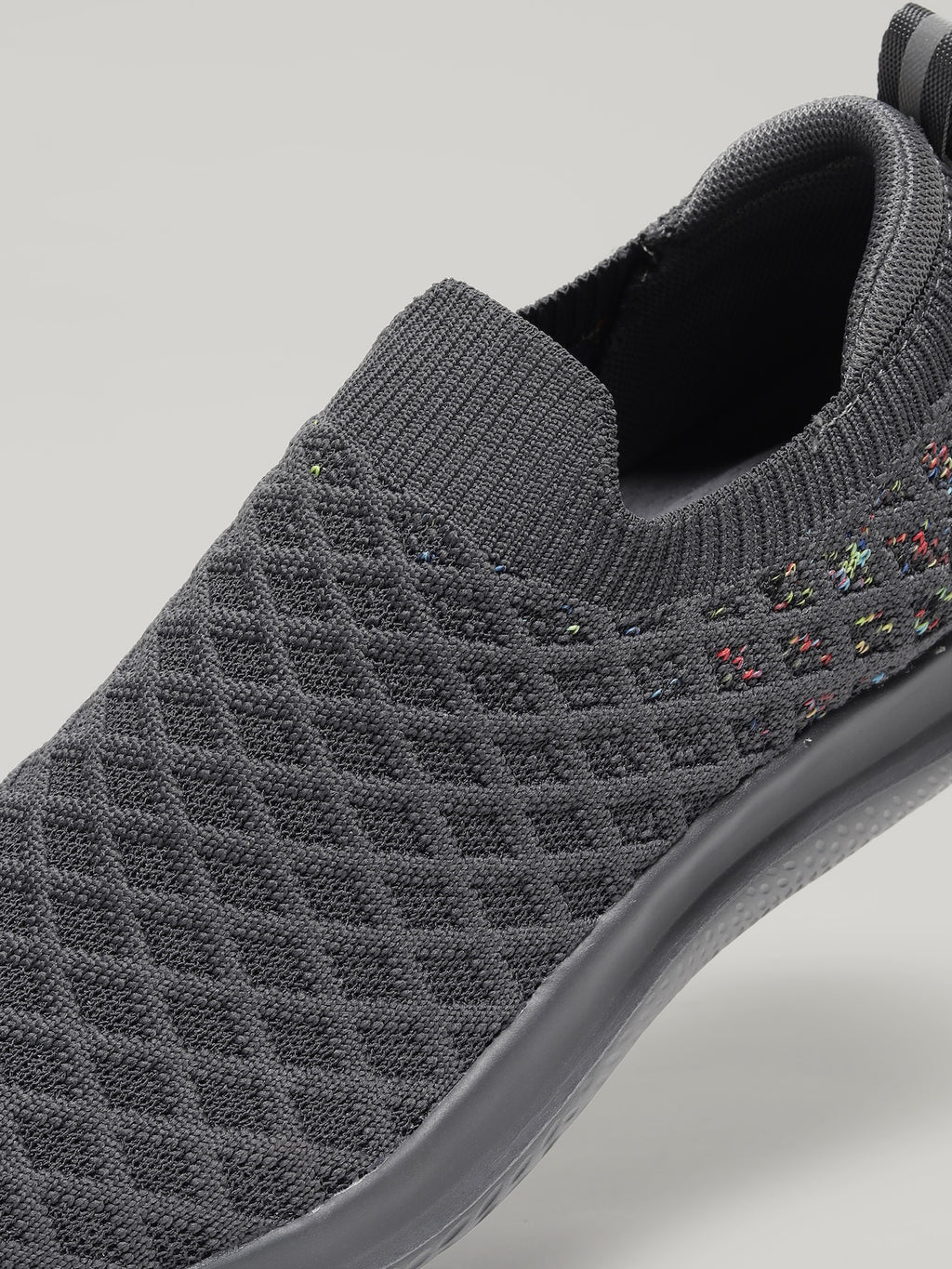 JW046 - Women's Slip On Shoes Dark Grey