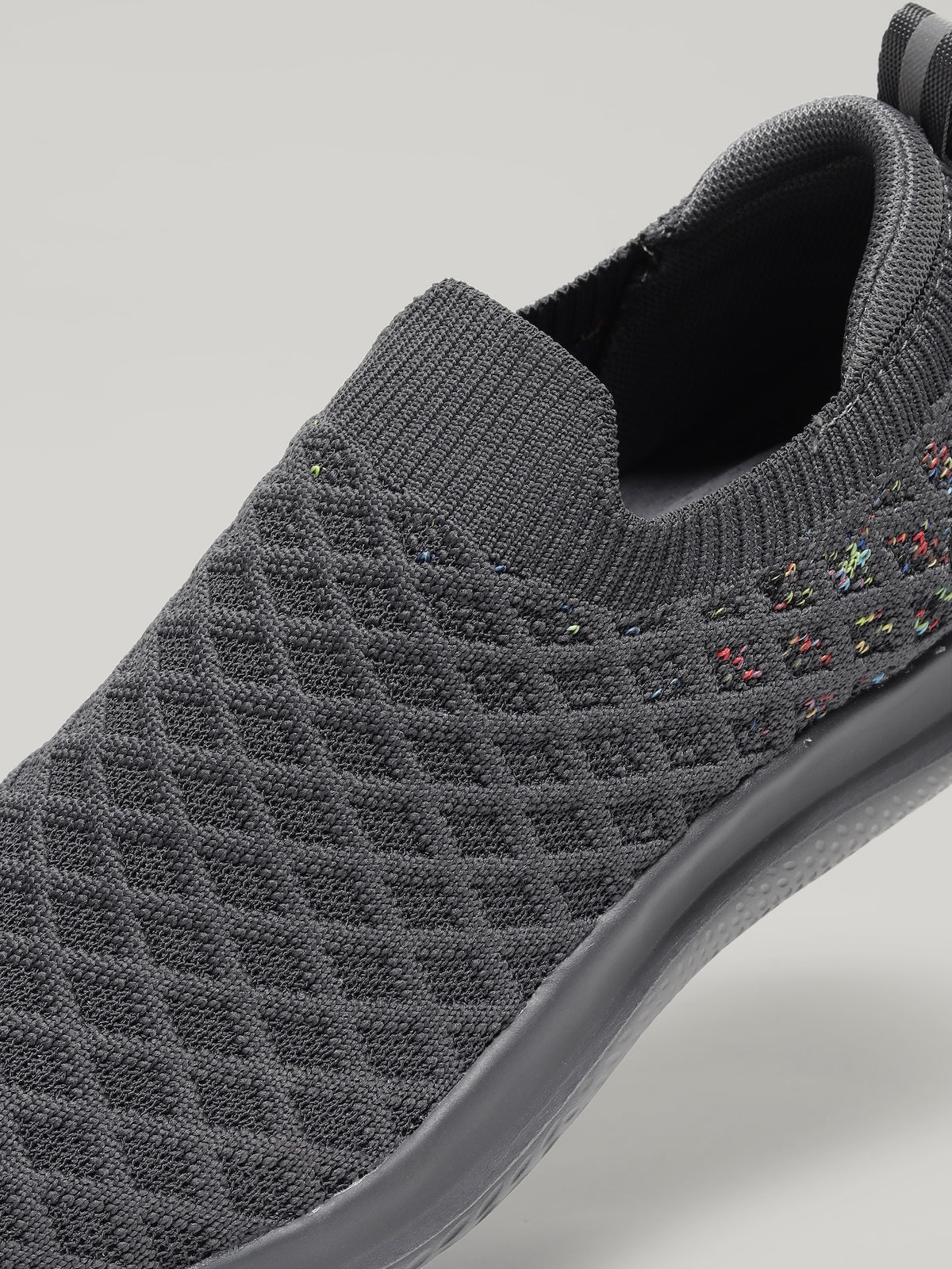 JW046 - Women's Slip On Shoes Dark Grey