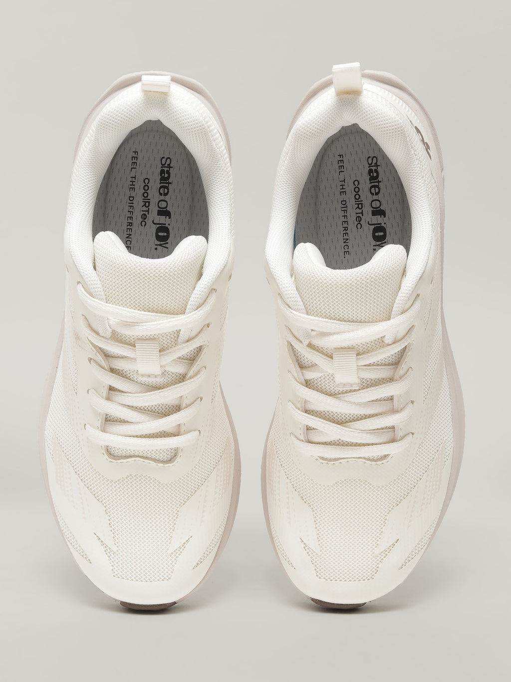 JW053 - Women's Lace Up Shoes Cream