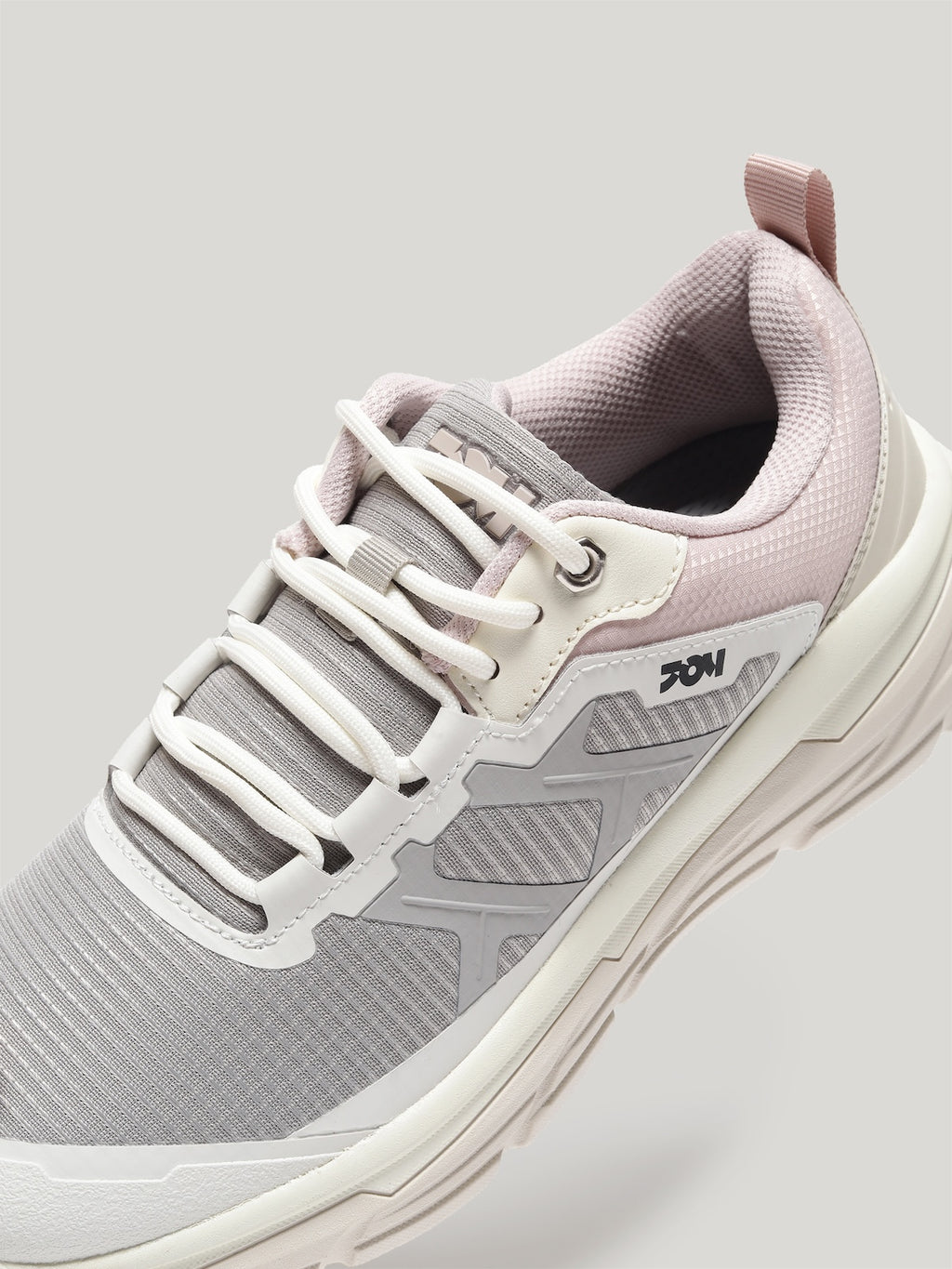 JW055 - Women's Lace Up Shoes Light Grey
