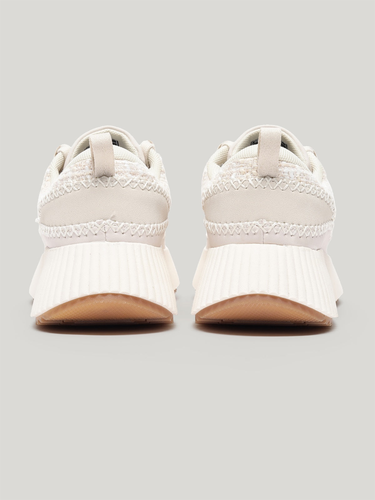 JW056 - Women's Lace Up Shoes Cream