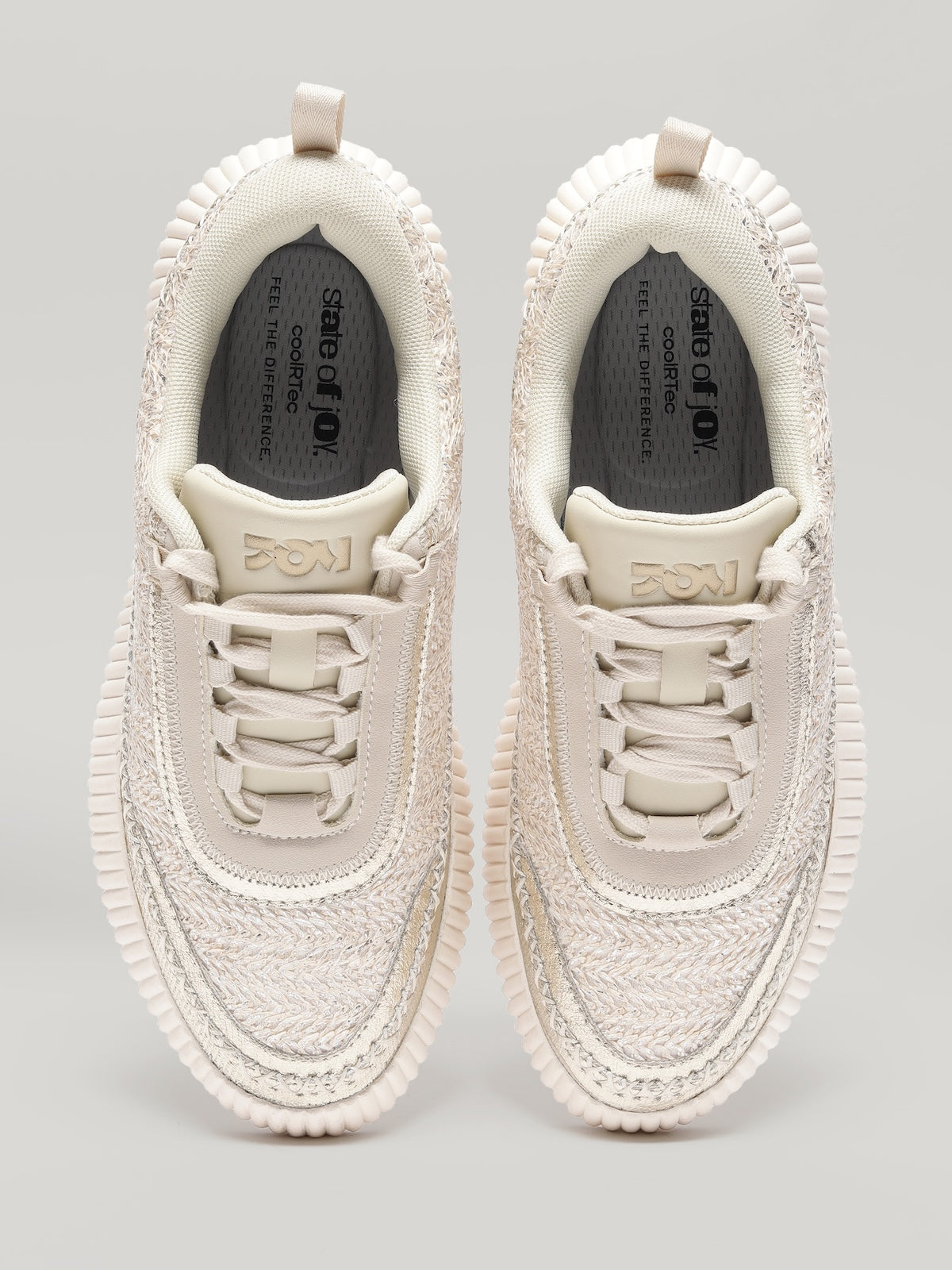 JW056 - Women's Lace Up Shoes Taupe