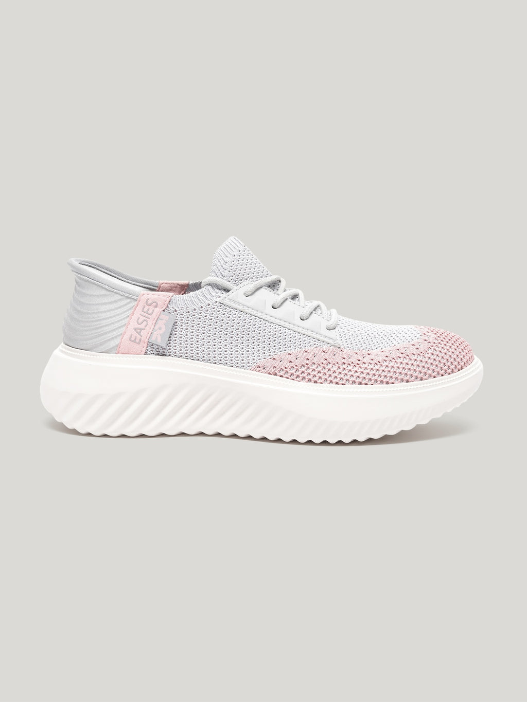 JW085 - Women's Lace Up Shoes Light Grey
