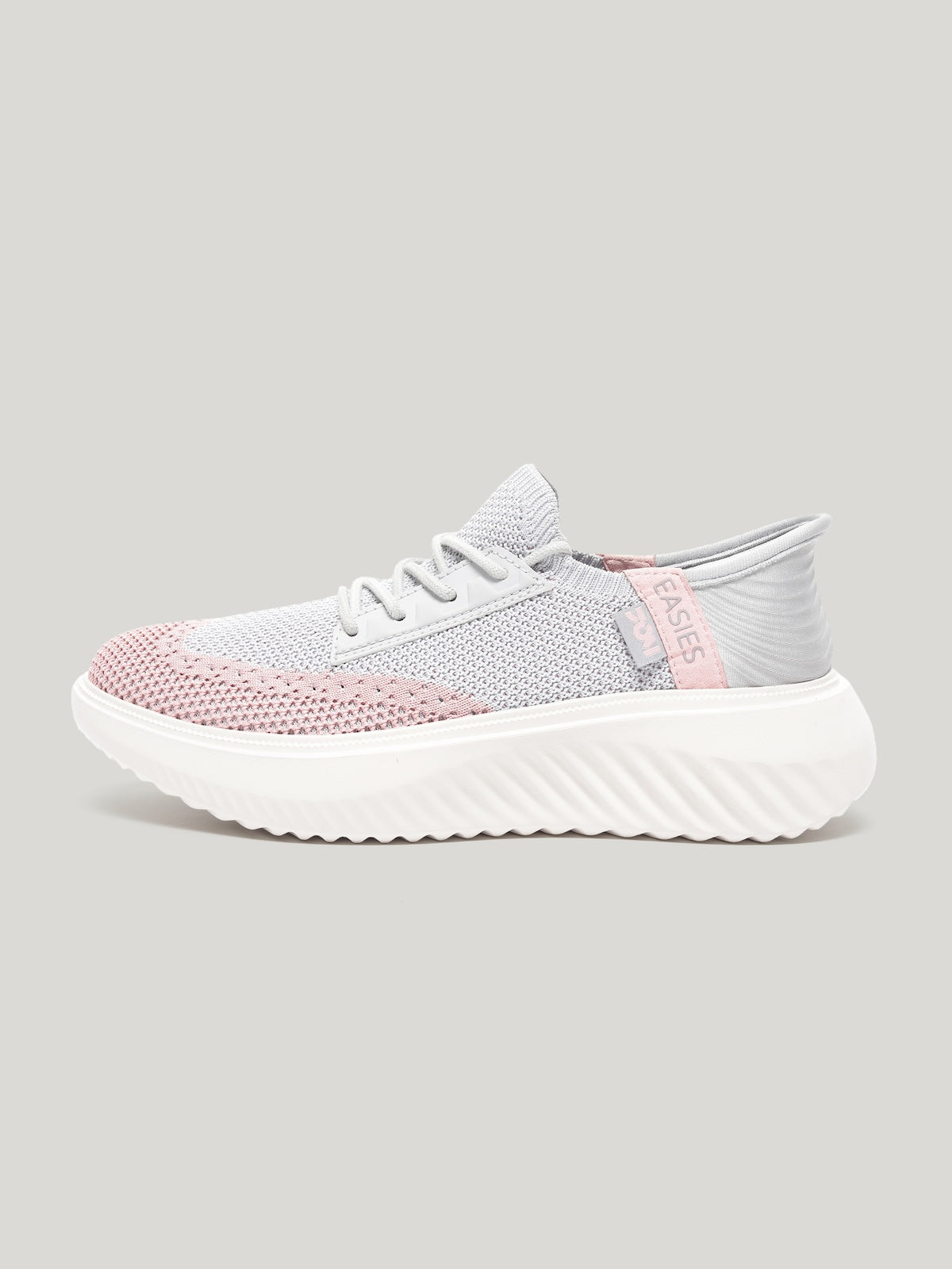 JW085 - Women's Lace Up Shoes Light Grey