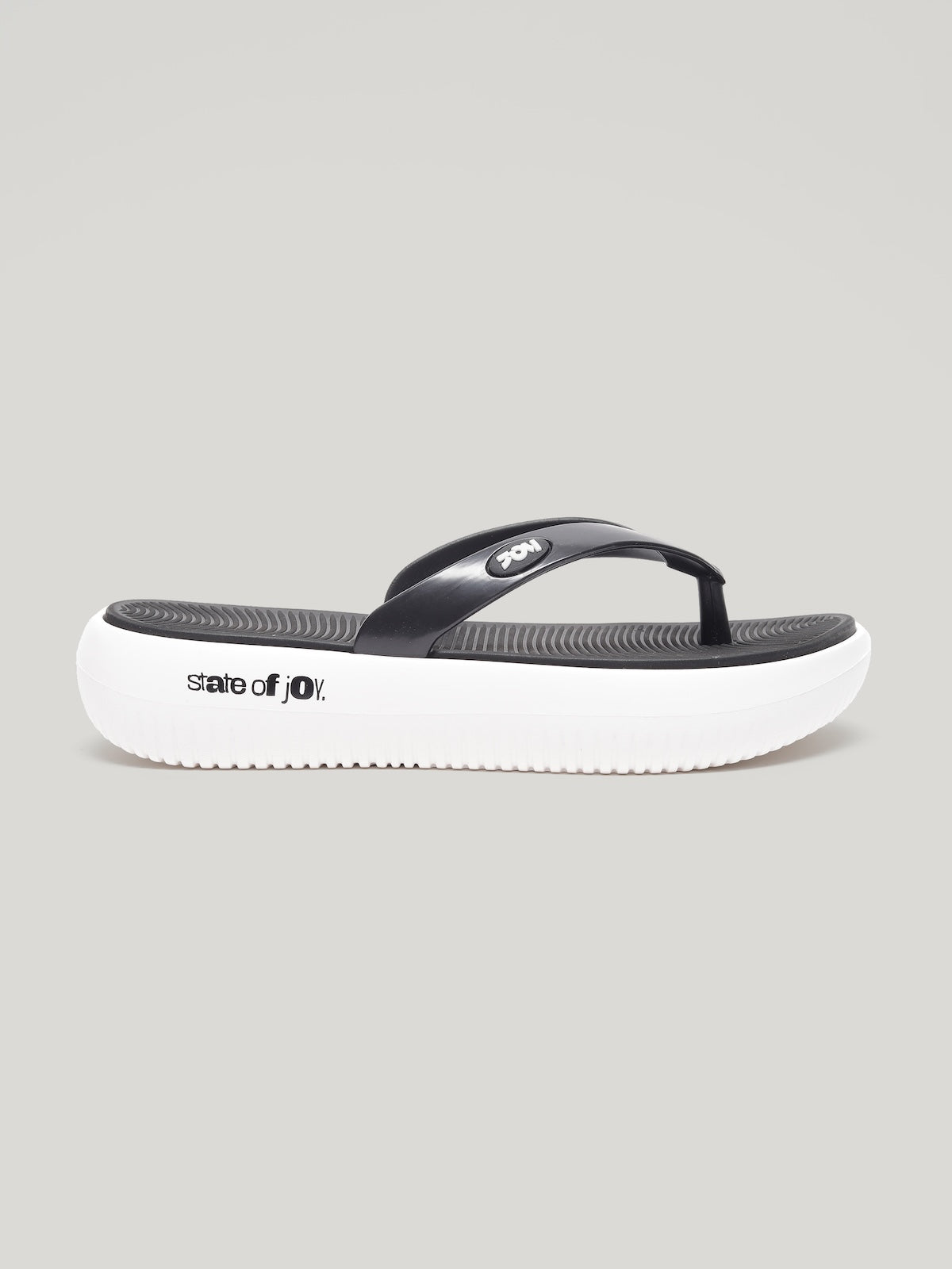 JWS011 - Women's Flip Flops Black White
