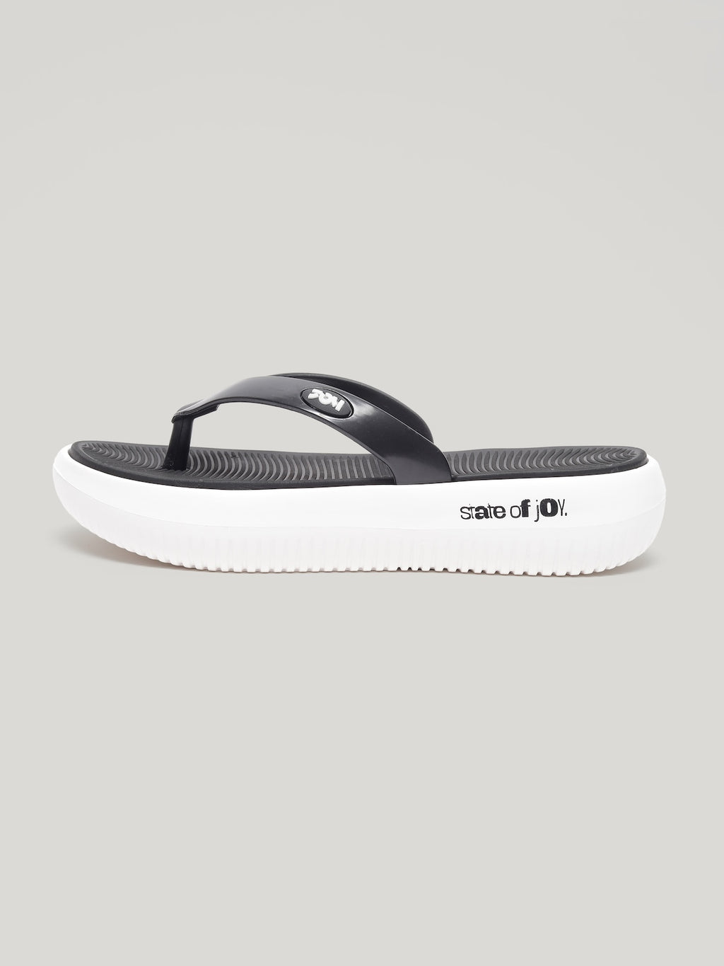 JWS011 - Women's Flip Flops Black White