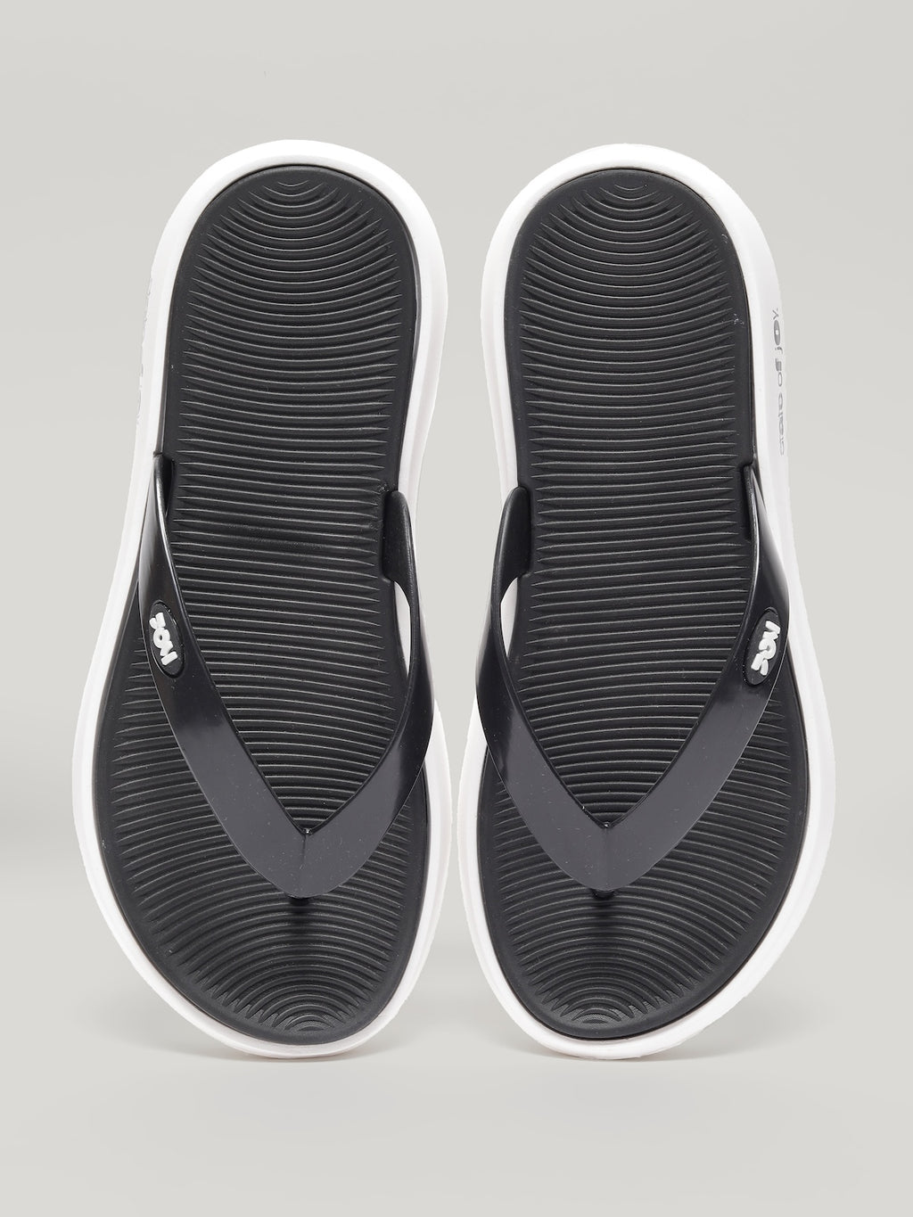 JWS011 - Women's Flip Flops Black White