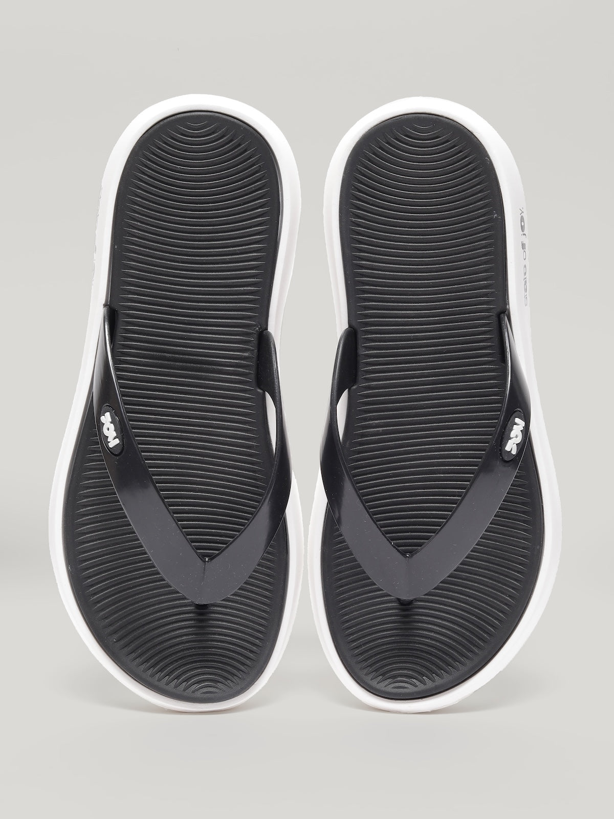 JWS011 - Women's Flip Flops Black White