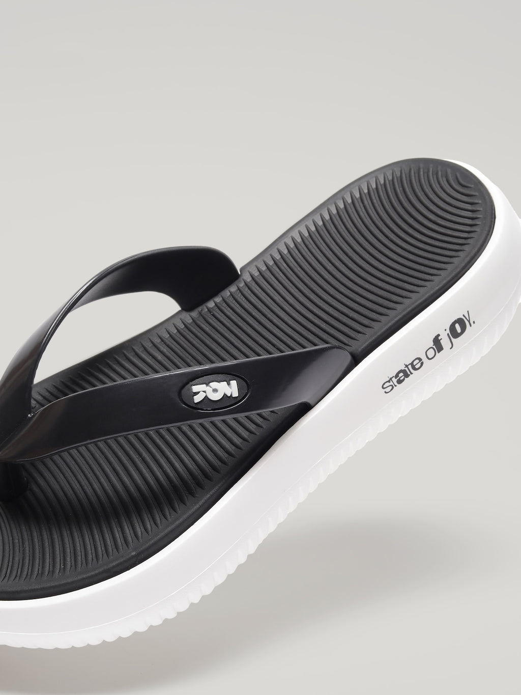 JWS011 - Women's Flip Flops Black White