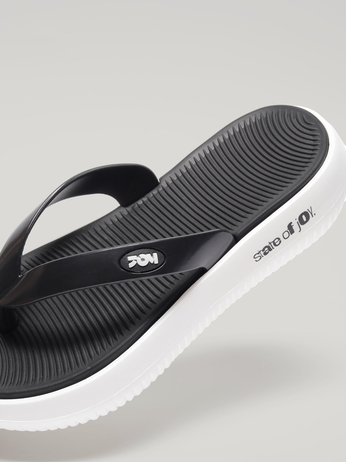 JWS011 - Women's Flip Flops Black White